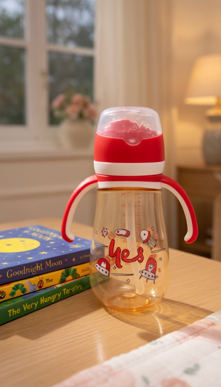 AZ 816 Space Rocket Baby Training Cup with Handles – 300ml PPSU (4 Colors)