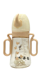PPSU 1056 Bear Print Baby Bottle with Animal Spout Lid – 300ml (4 Colors)