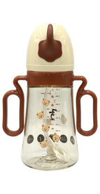 PPSU 1056 Bear Print Baby Bottle with Animal Spout Lid – 300ml (4 Colors)