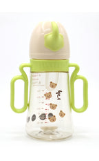 PPSU 1056 Bear Print Baby Bottle with Animal Spout Lid – 300ml (4 Colors)