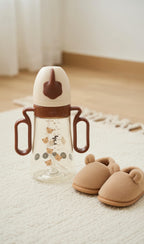 PPSU 1056 Bear Print Baby Bottle with Animal Spout Lid – 300ml (4 Colors)