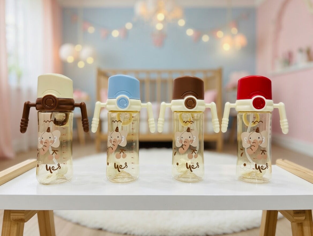 1058 Elephant PPSU Baby Transition Cup with Textured Anti-Slip Handles – 240ml
